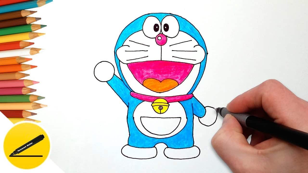 Hình Vẽ Doraemon dễ thương cute