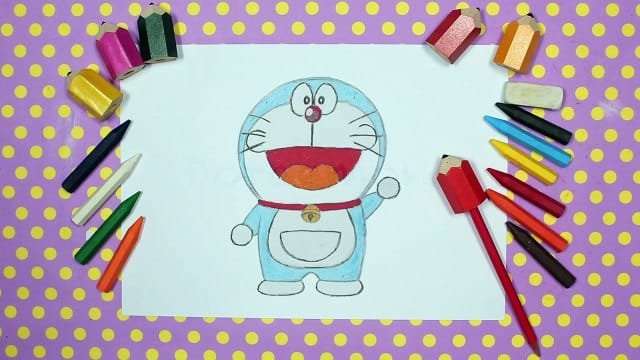 Hình Vẽ Doraemon dễ thương đáng yêu