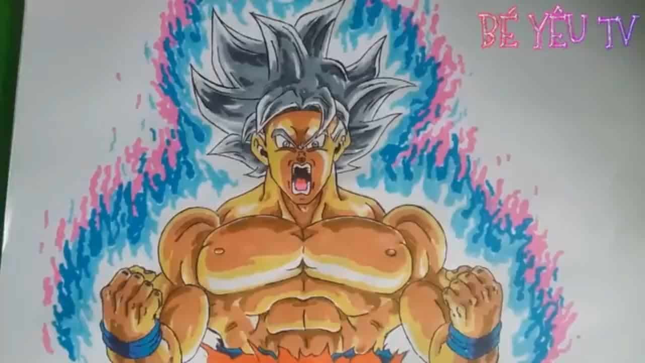 Hình Vẽ Goku Bản Năng Vô Cực cực ngầu