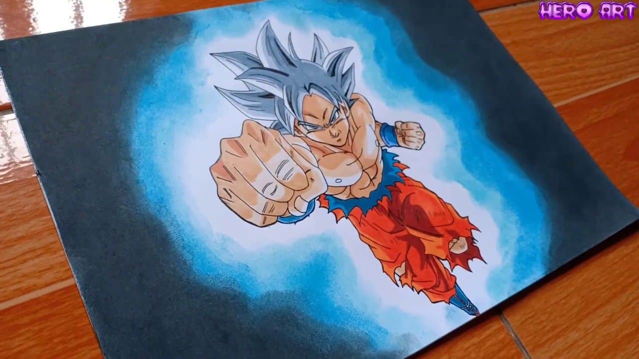 Hình Vẽ Goku Bản Năng Vô Cực độc đáo