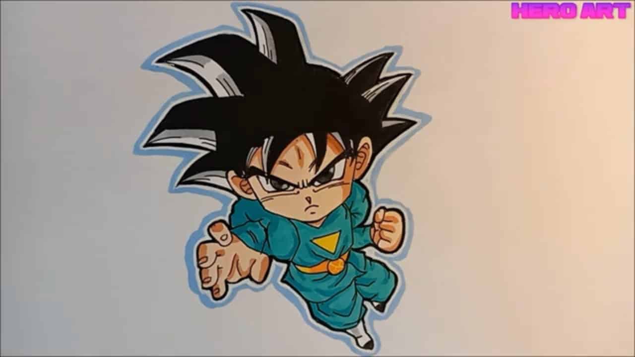 Hình Vẽ Goku Chibi ấn tượng