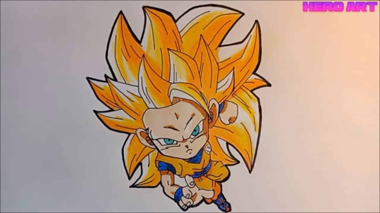 Hình Vẽ Goku Chibi dễ thương