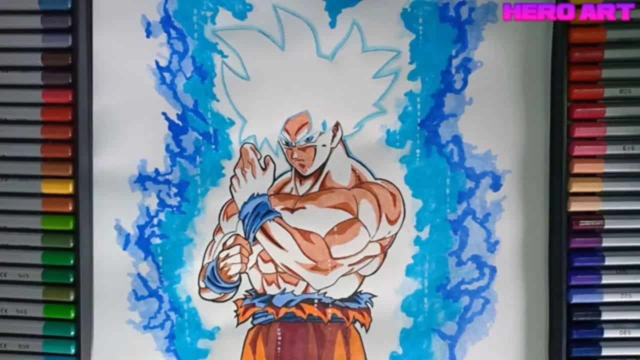 Hình Vẽ Goku Ultra Instinct ngầu lòi