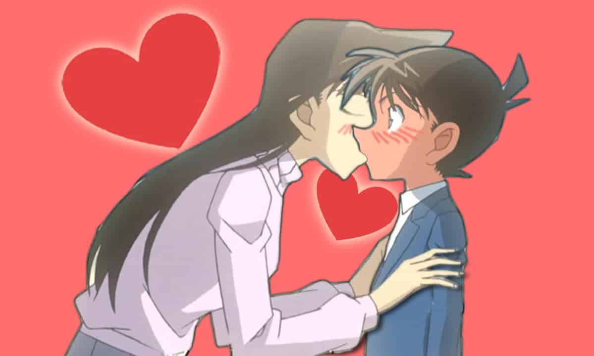 Hình ảnh Conan và Ran hôn nhau siêu đáng yêu