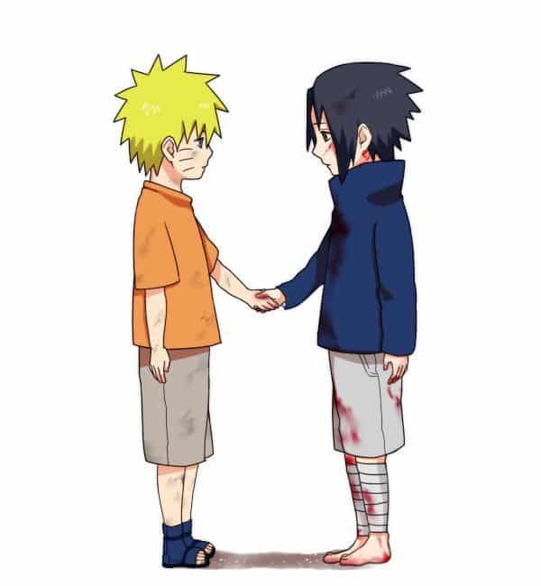 Hình cặp đôi Anime Naruto Và Sasuke dễ thương