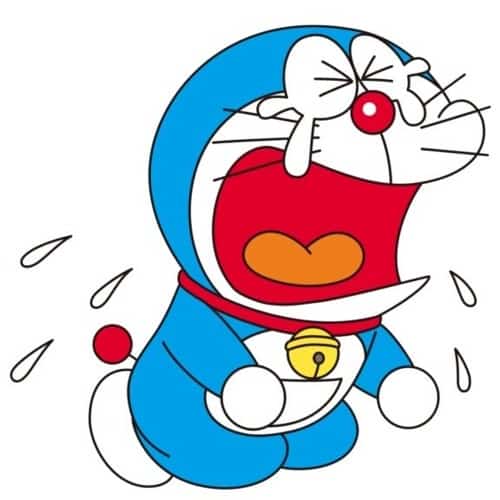Hình đại diện thay mặt Avatar Doraemon buồn khóc vỡ òa