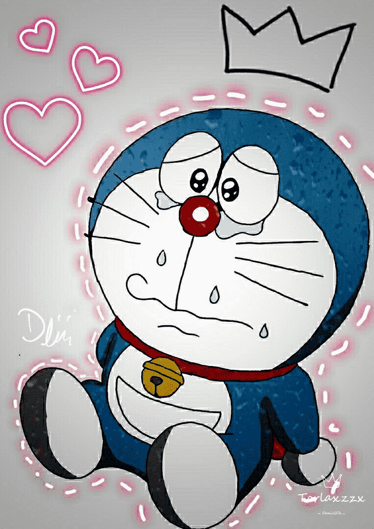 Hình đại diện thay mặt Avatar Doraemon buồn khóc