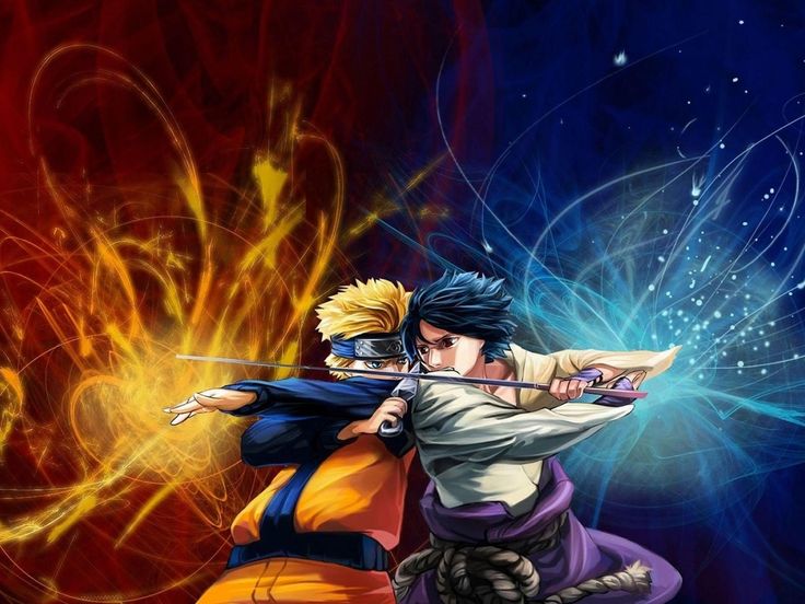 Hình nền Anime Naruto và Sasuke 3D đẹp ngầu