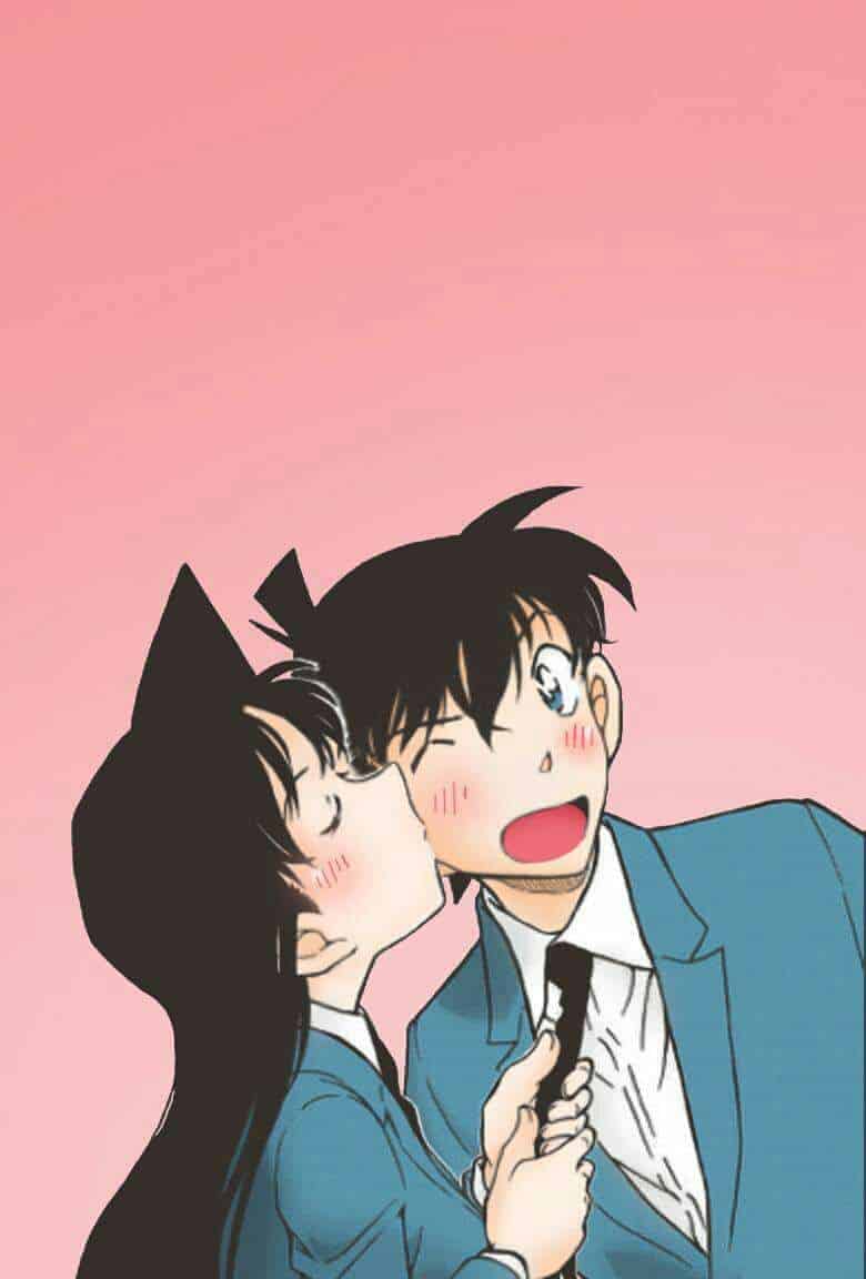 Hình nền Ran hôn Shinichi đẹp dễ thương