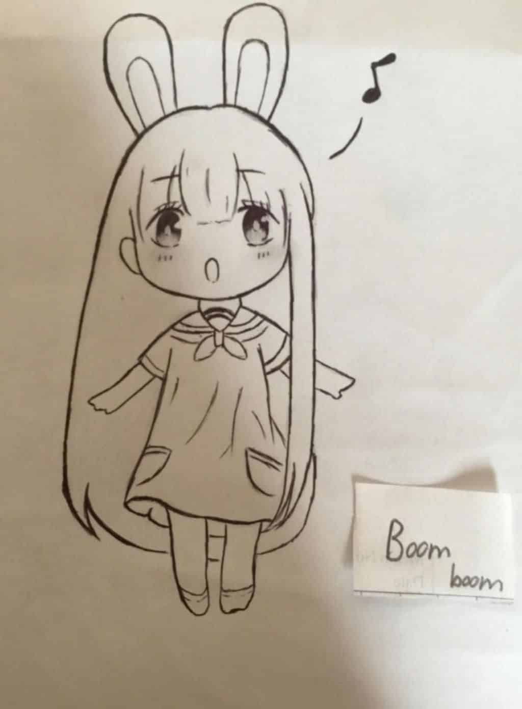 Hình tranh giành thỏ chibi Anime xứng đáng yêu