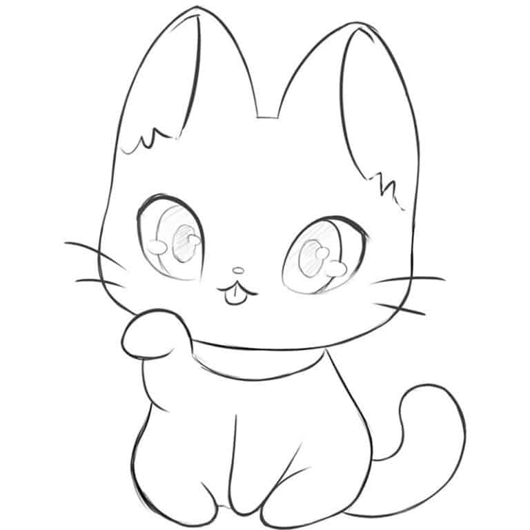 Vẽ Con Mèo Chibi Cute Cách Vẽ  1001 Hình Vẽ Đơn Giản Đẹp  Woowvn