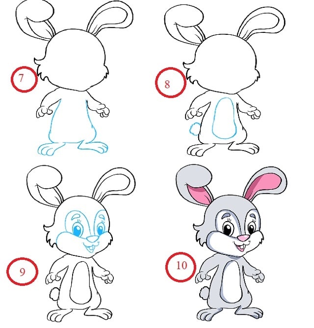 Hoàn trở thành bước vẽ Thỏ Chibi