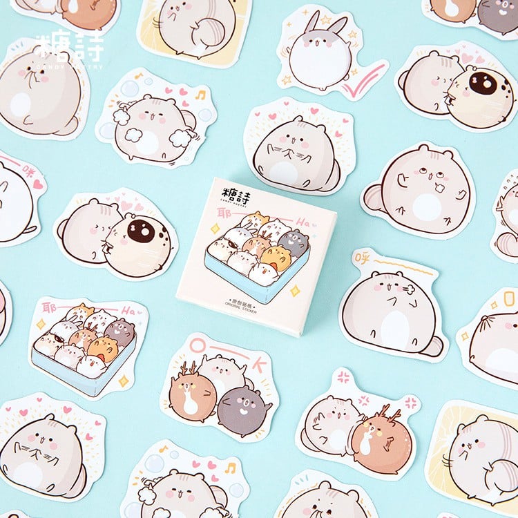 Sticker Mèo Chibi Béo cute dễ thương