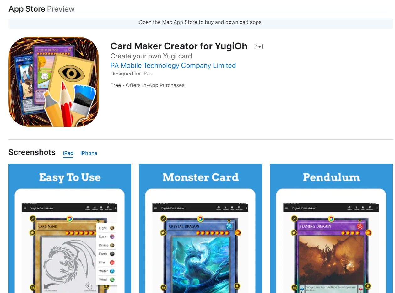 Tải về ứng dụng Card Maker for Yugioh