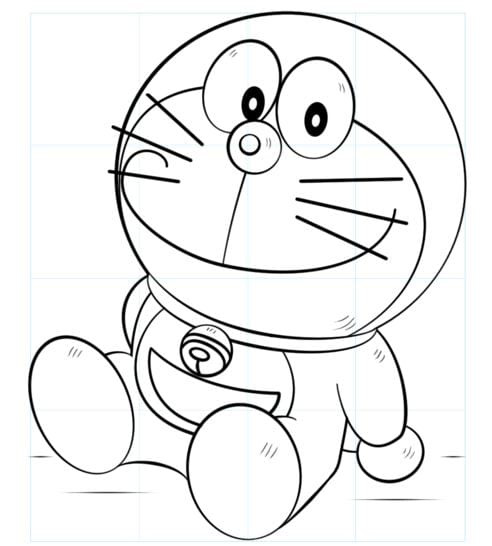 Tranh Tô Màu Doraemon chibi cute