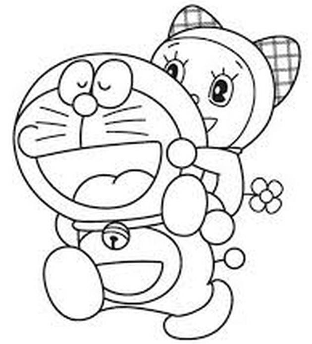 Tranh Tô Màu Doraemon chibi đáng yêu