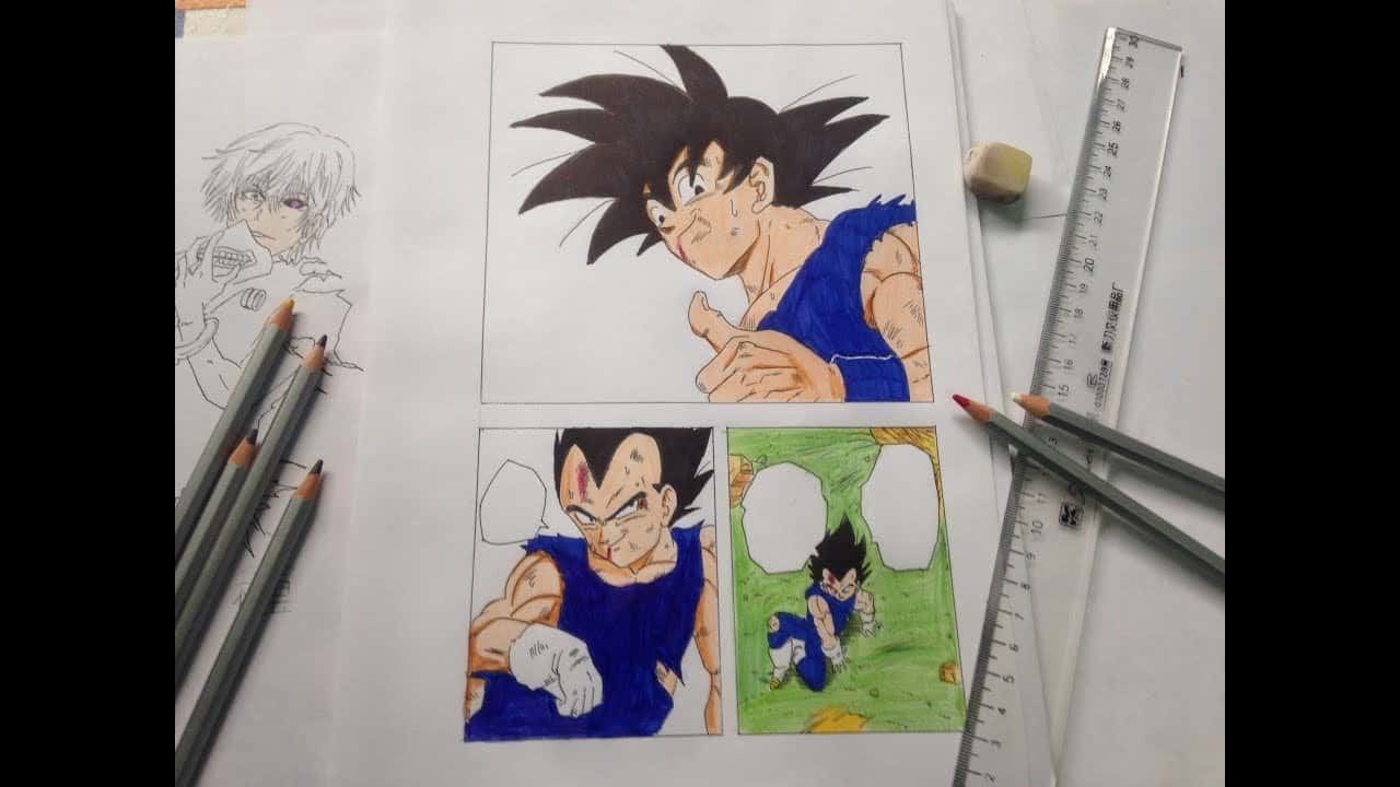 Vẽ Goku Super Saiyan God ấn tượng