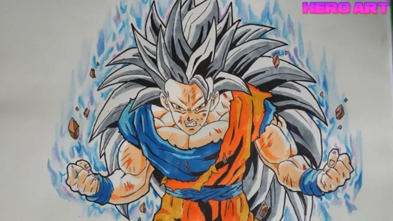 Vẽ Goku Super Saiyan God ngầu nhất