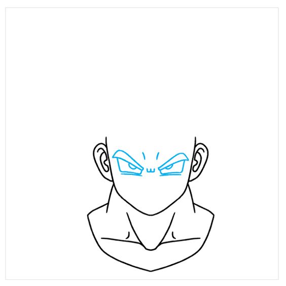 Vẽ chi tiết mắt Goku