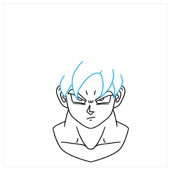 Vẽ tóc của Goku