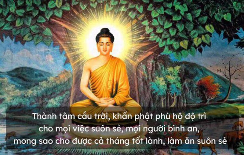Ảnh Phật với lời mong ước bình yên