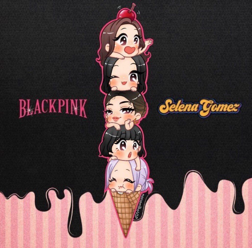 Hình Blackpink Chibi Ice Cream cute