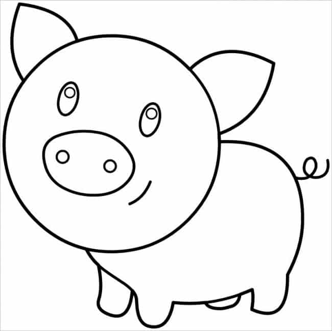 Hình Con Lợn Tô Màu đáng yêu nhất