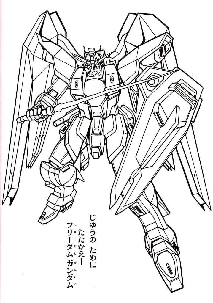 Hình Gundam Tô Màu cho bé độc đáo