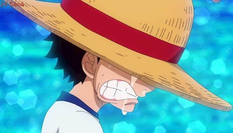 Luffy khóc với những giọt nước mắt đầy xúc cảm, hình ảnh này thể hiện được đường cong cảm xúc của Luffy. Có lẽ cũng sẽ gợi nhớ đến những lúc buồn của chúng ta.