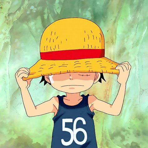 Hình Luffy Buồn dễ thương đáng yêu khi nhỏ