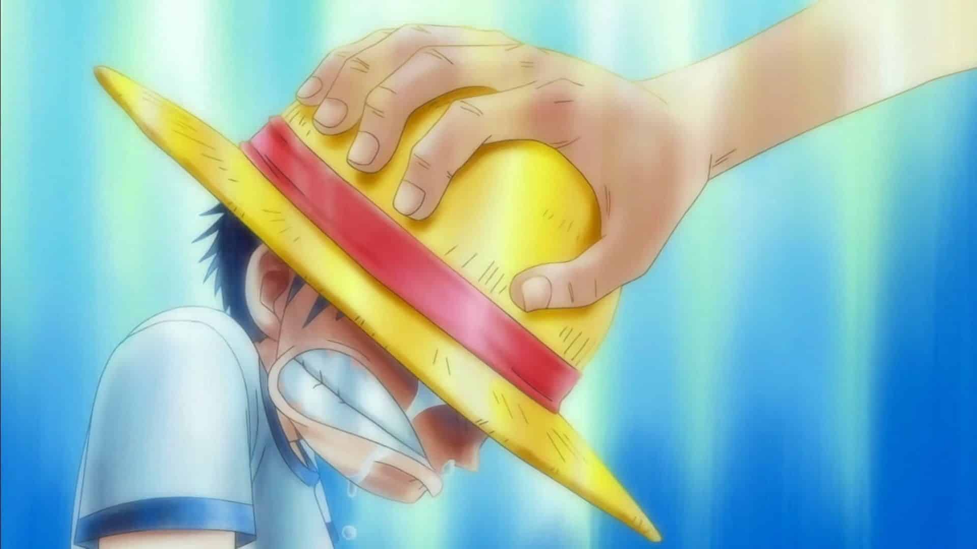 Hình Luffy Buồn khóc lúc nhỏ