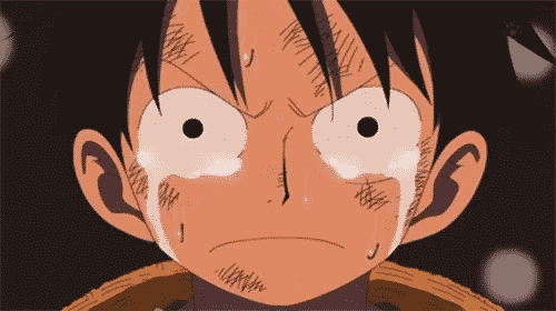 Hình Luffy Buồn khóc rưng rưng nước mắt