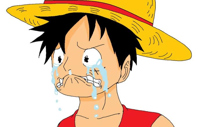Hình Luffy Buồn khóc vỡ òa