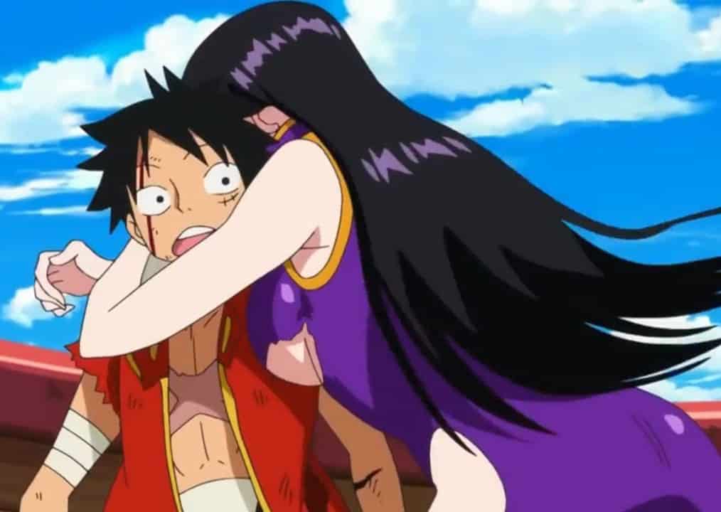 Hình Luffy Và Boa Hancock lãng mạn