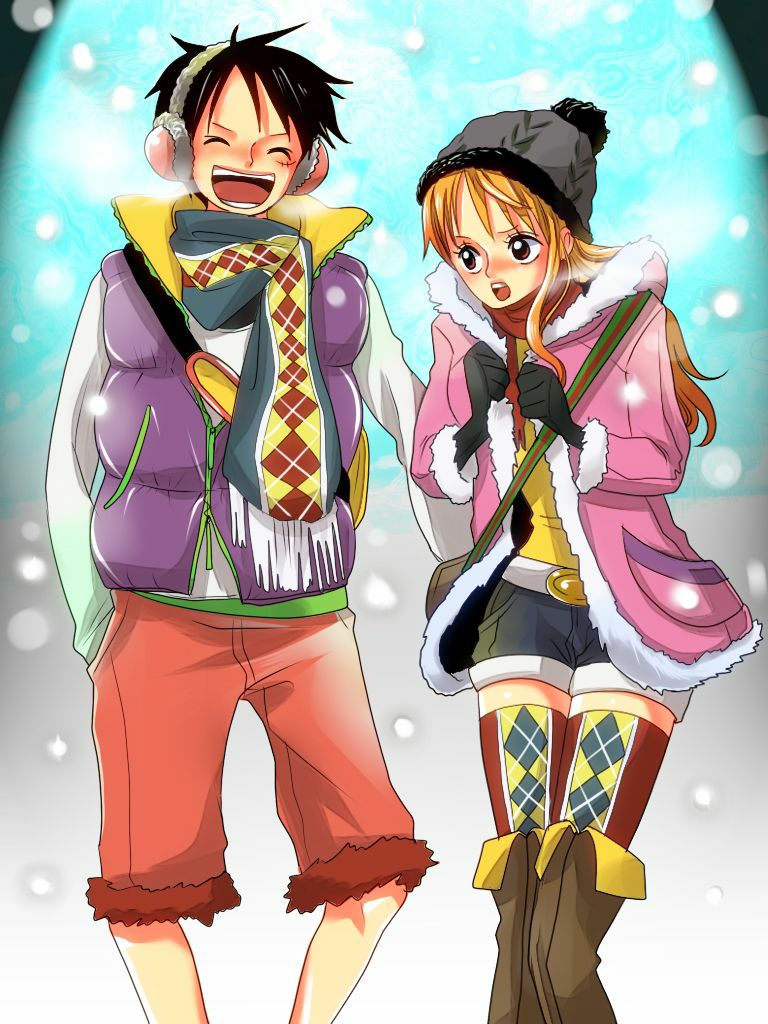 Hình Luffy Và Nami Cute ngây ngô