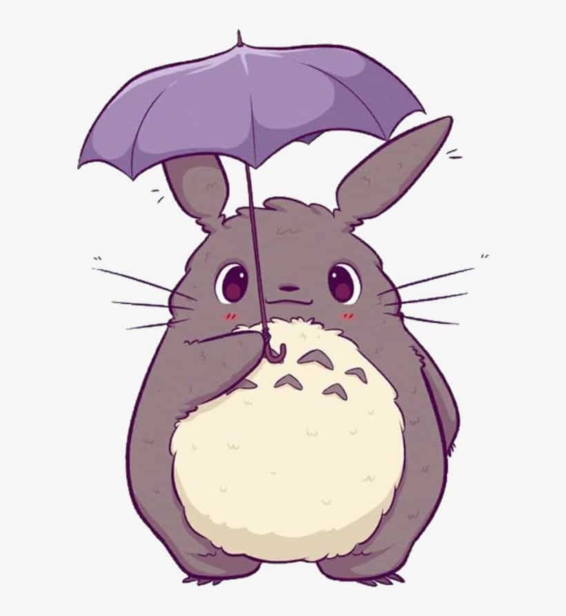Hình Totoro che dù cực cute