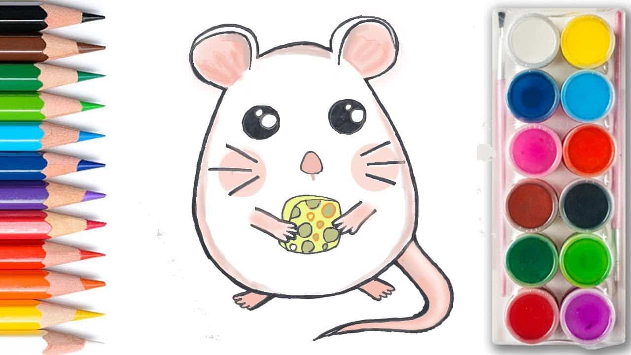 Hình Vẽ Chuột Hamster cute đáng yêu