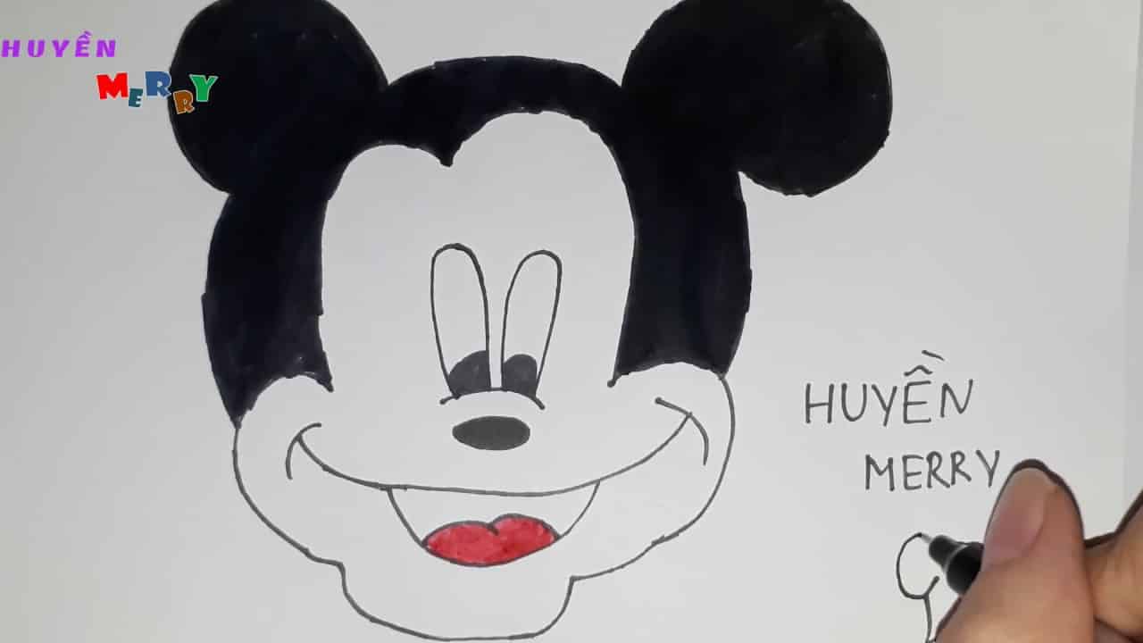 Hình Vẽ Chuột Mickey đơn giản