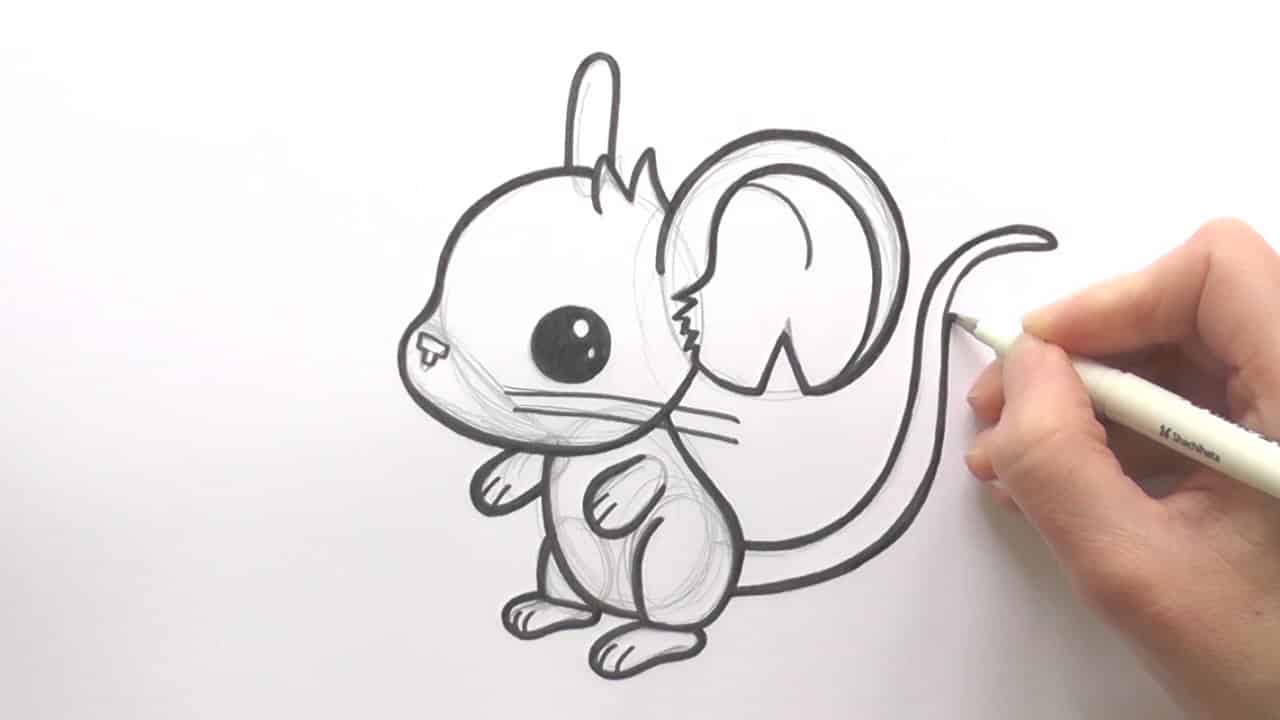 Hình Vẽ Chuột cute ngộ nghĩnh