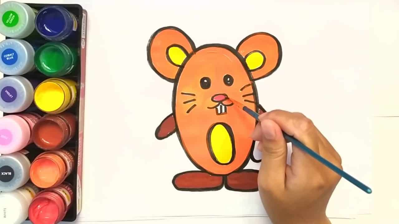 Hình Vẽ Chuột cute phô mai que