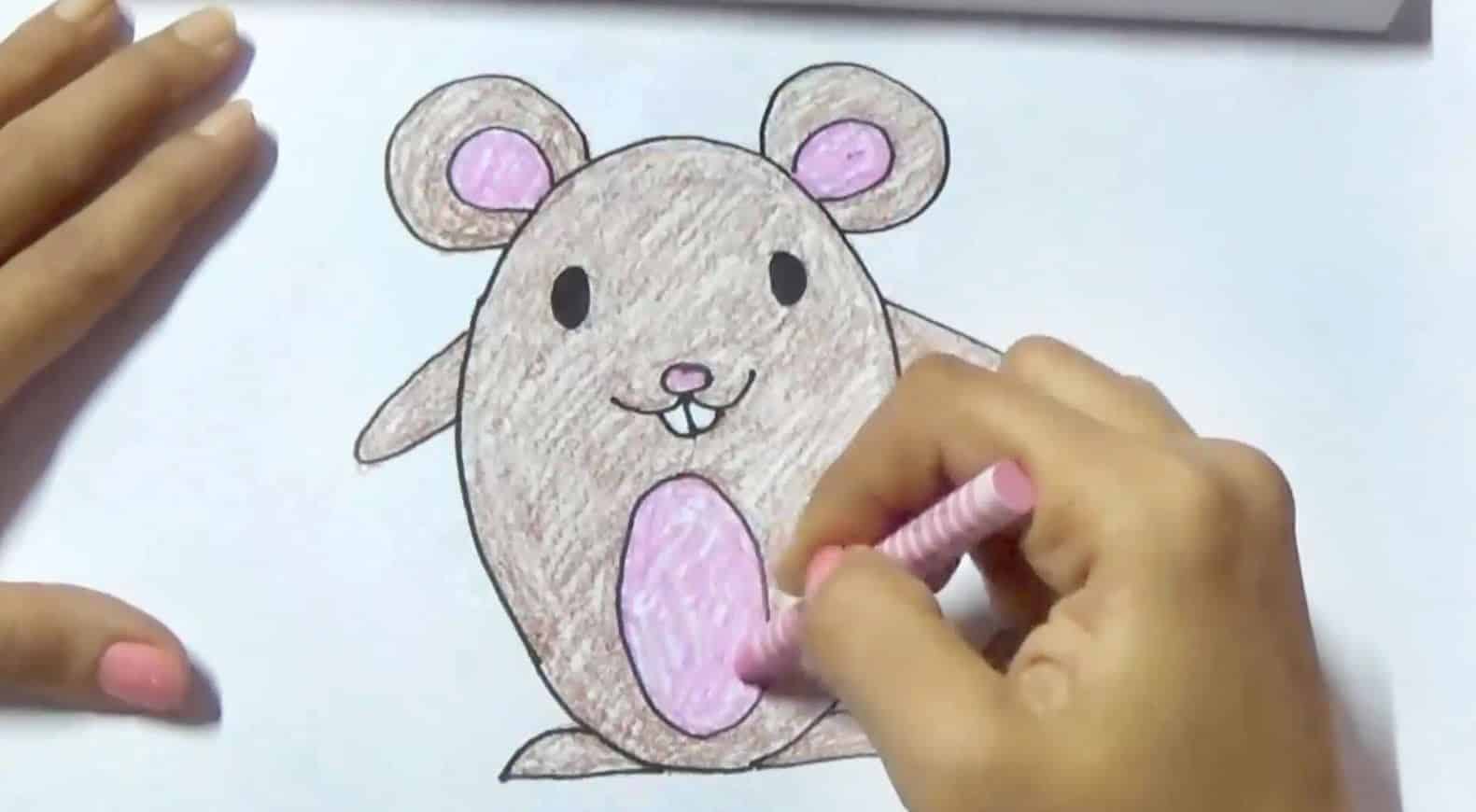 Hình Vẽ Chuột dễ thương cho bé