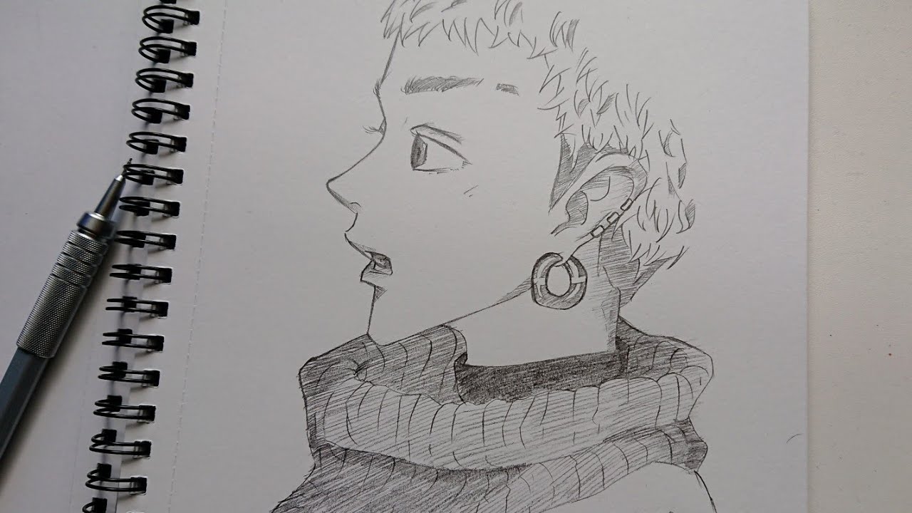 Hình Vẽ Mitsuya với biểu cảm vô cùng sinh động