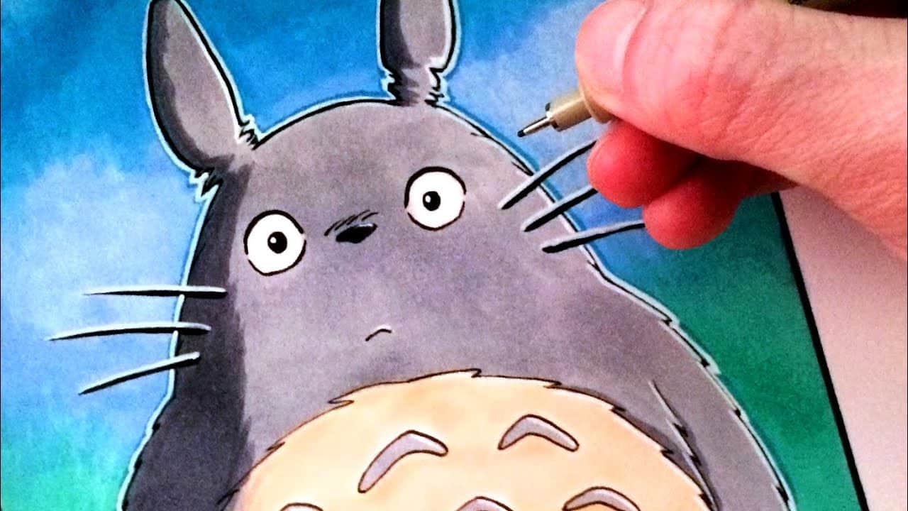 Hình Vẽ Totoro có màu cực đẹp