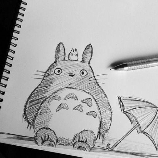 Hình Vẽ Totoro đơn giản dễ thương