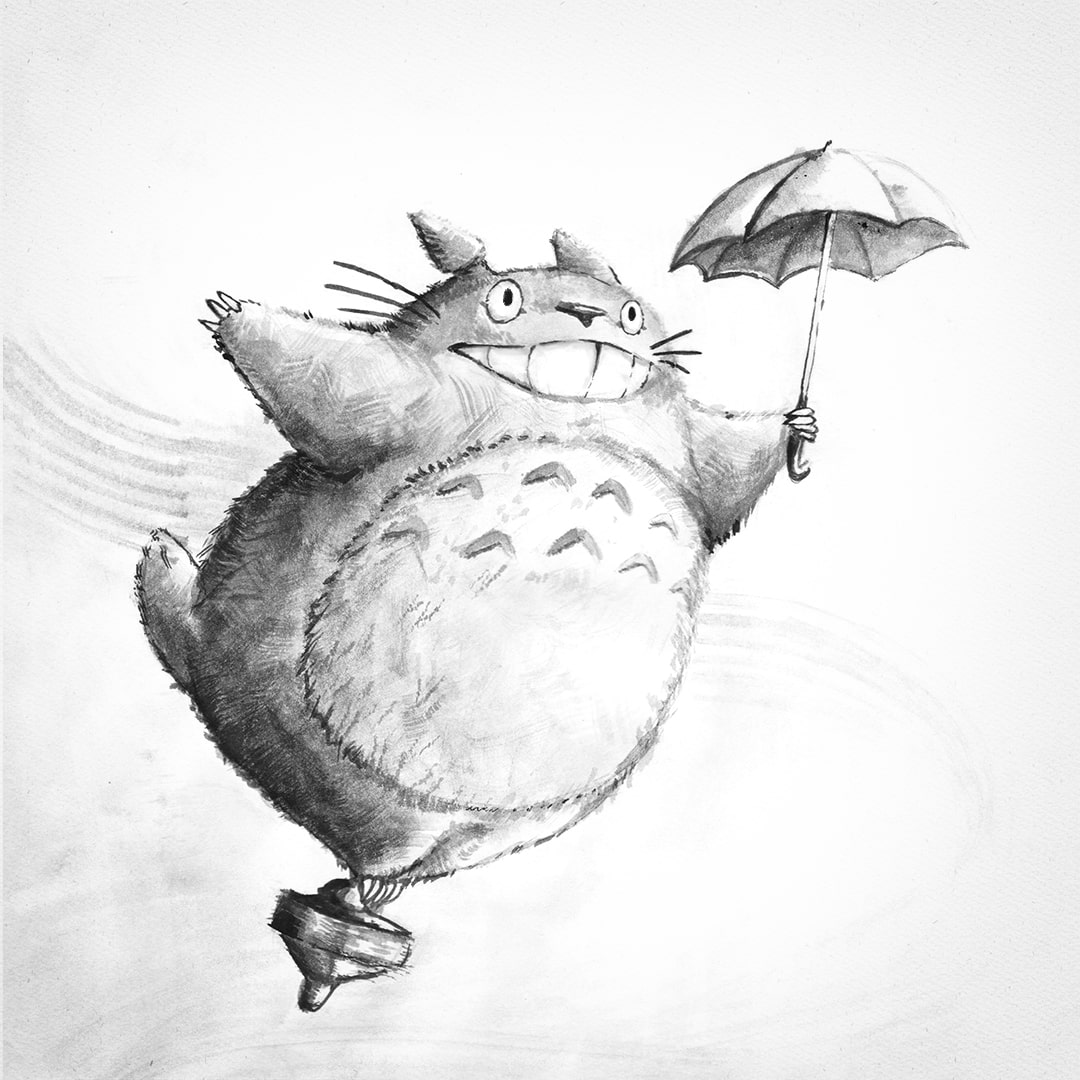 Hình Vẽ Totoro ngầu dễ thương