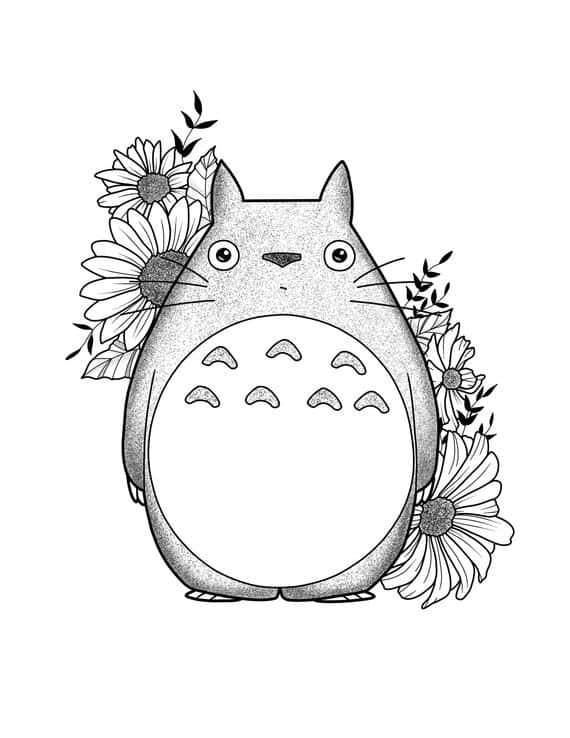Hình Vẽ Totoro siêu cute đáng yêu