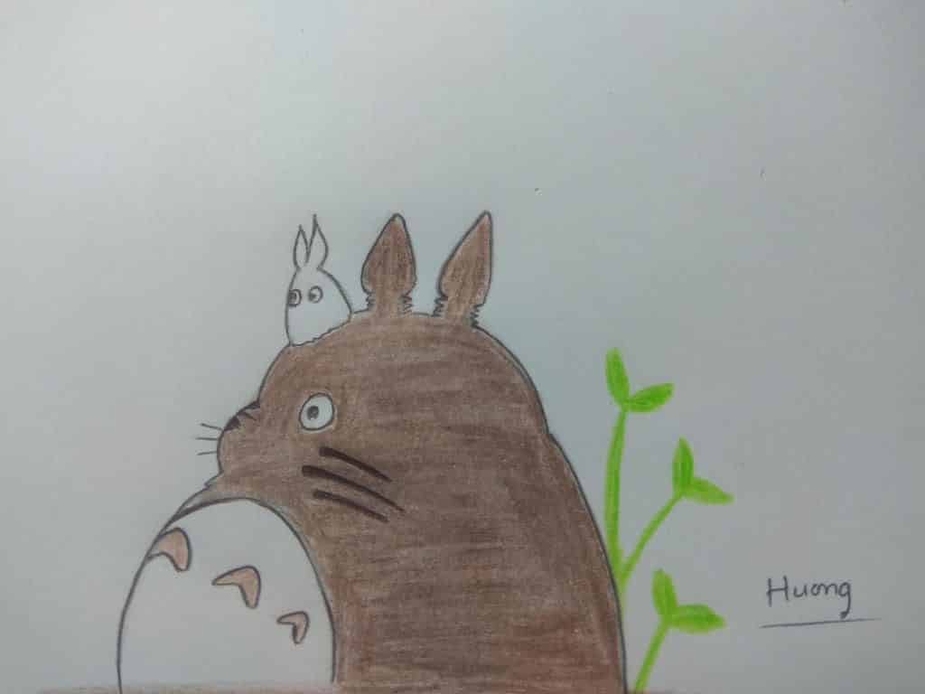 Hình Vẽ Totoro tự vẽ dễ thương