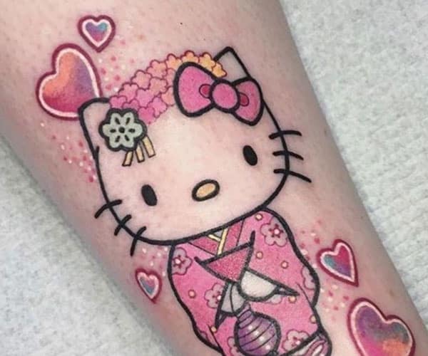 Hello Kitty Tattoo ist extrem einzigartig
