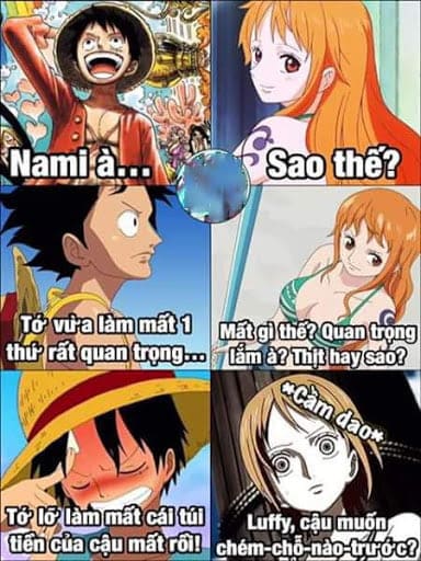 Hình chế Anime One Piece Luffy hài hước