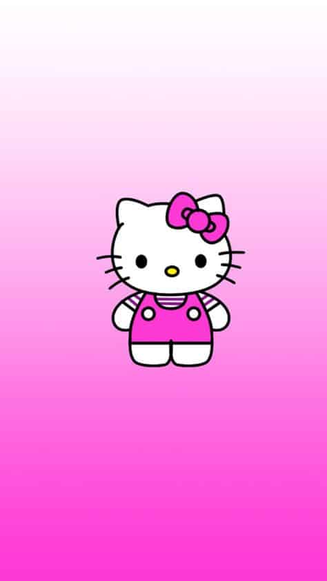 Hình mèo Hello Kitty màu hồng siêu đáng yêu